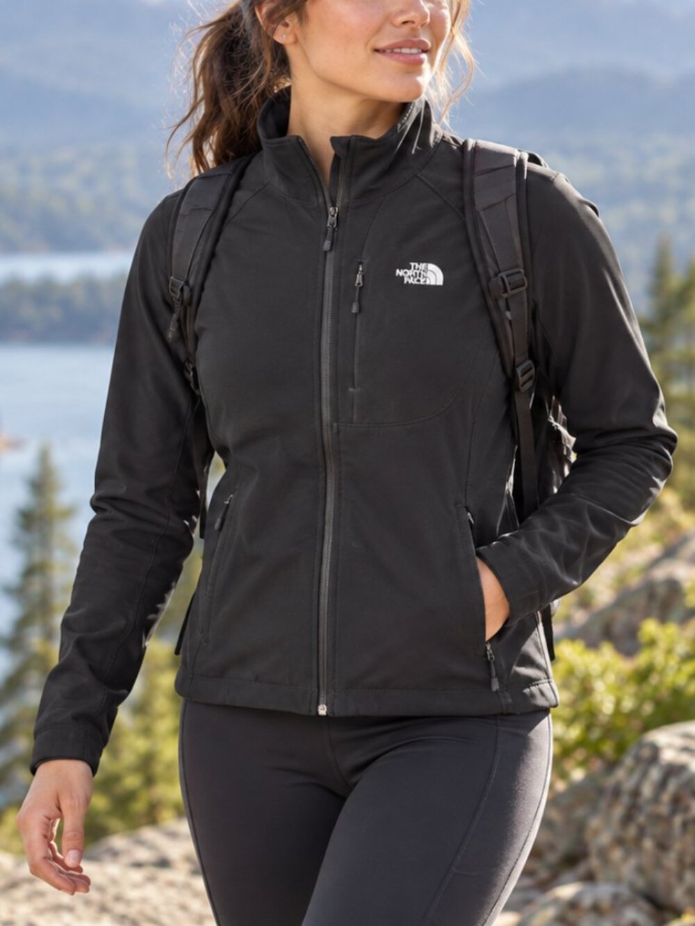 The North Face Apex Bionic Jacket Black Large Full Zip